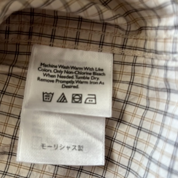 Eddie Bauer Men’s tan plaid short sleeve button down shirt Size Large - Picture 6 of 8